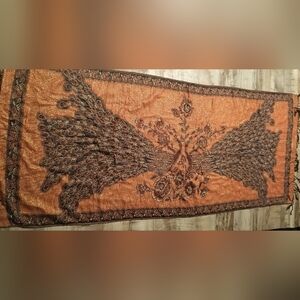 Elegant Peacock Design Shawl